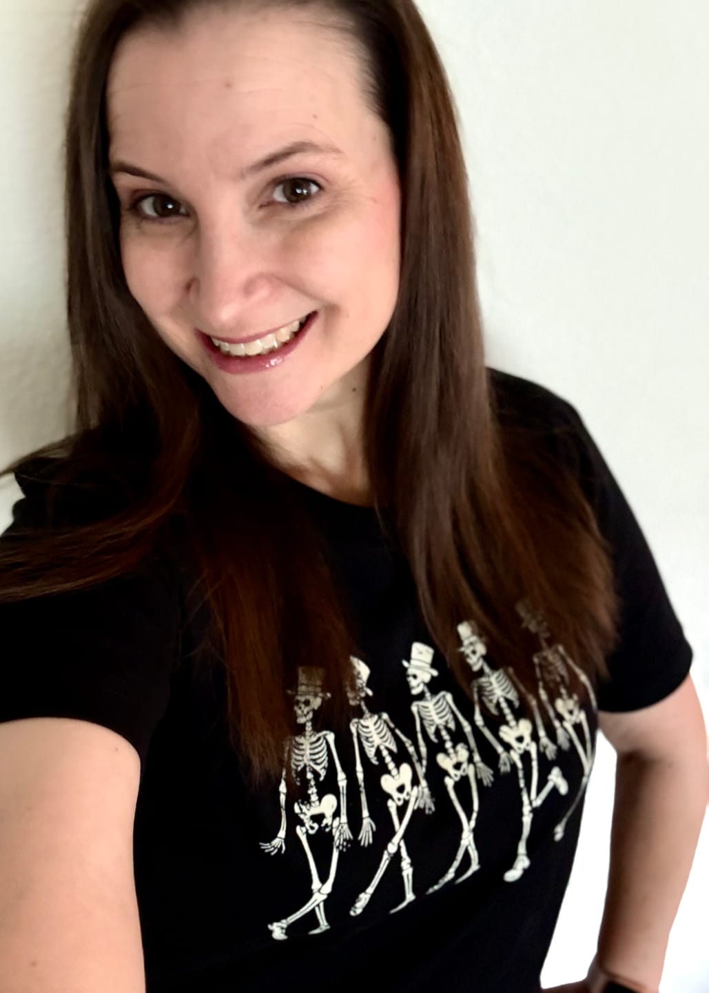 Customer photo review of Tap Skeletons T-shirt