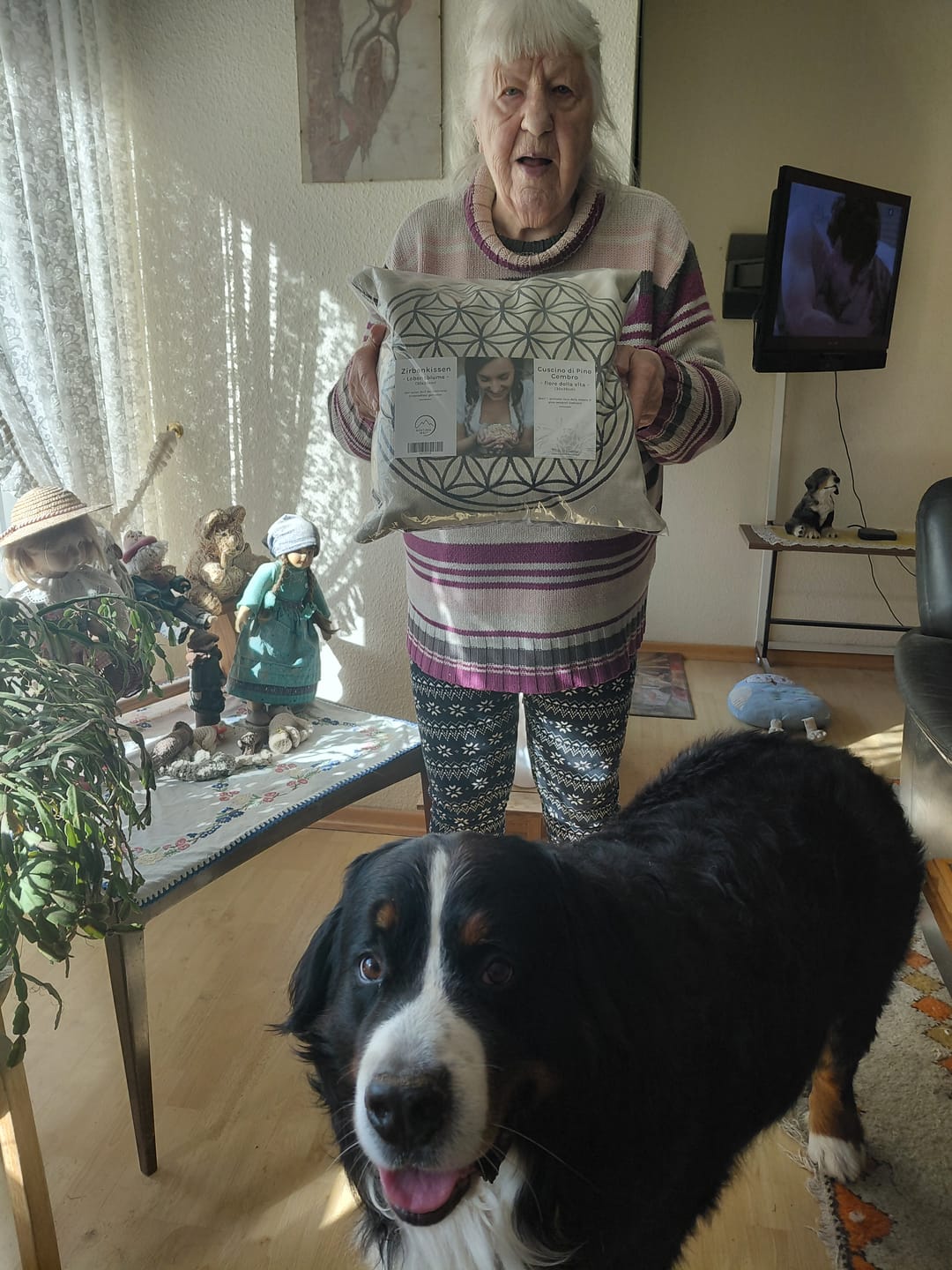 Customer photo review of Zirbenkissen "Lebensblume"