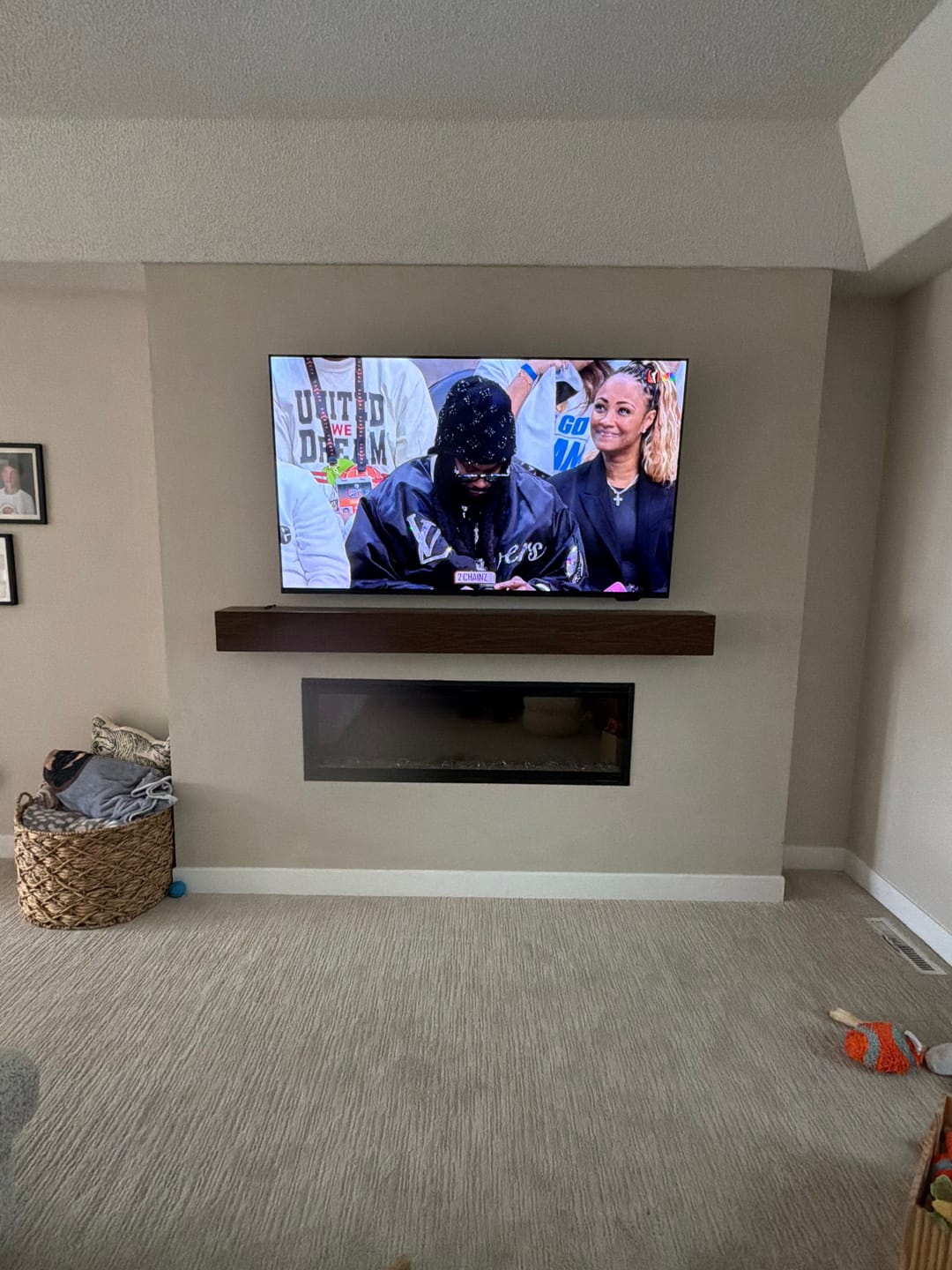 Customer photo review of Rustic Pine Fireplace Mantels