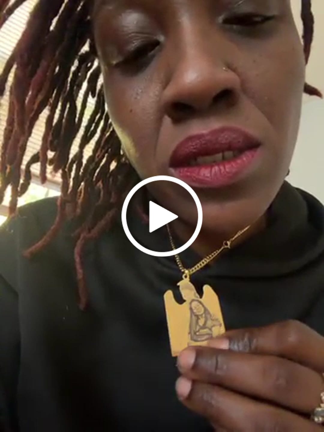 Customer video review of Custom Photo Engraved Pendant Necklace