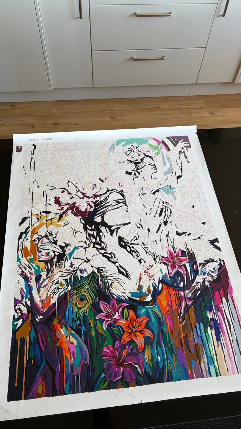 Customer photo review of Design Your Own Paint by Number with AI
