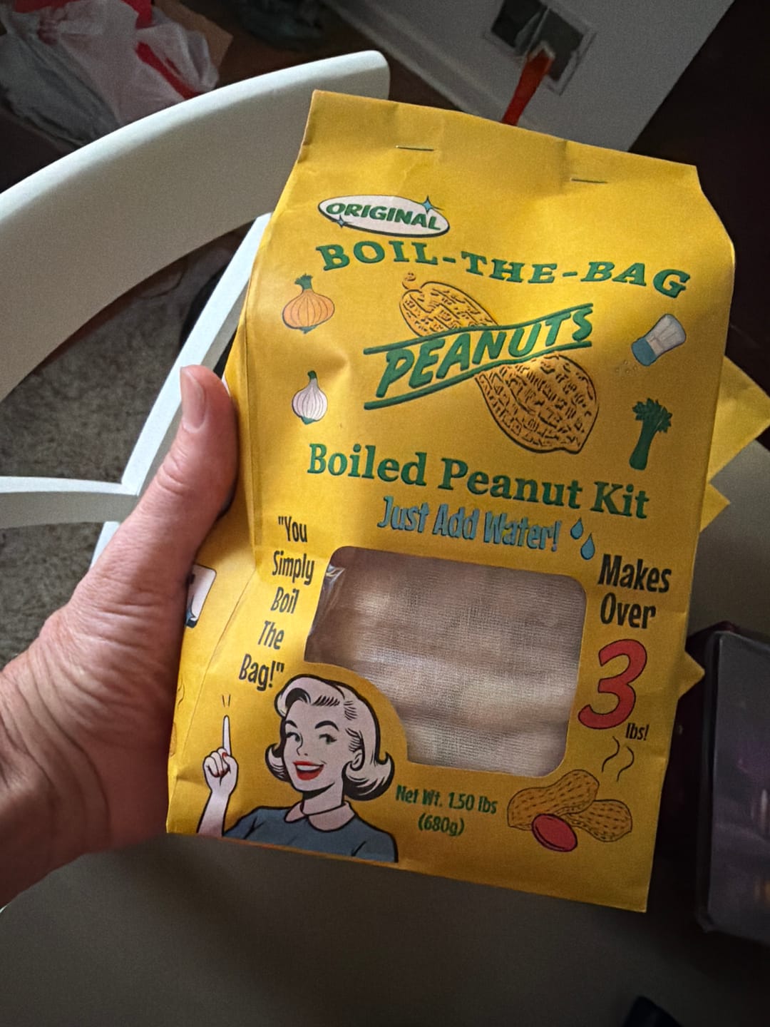Customer photo review of Boil-The-Bag Boiled Peanuts (4 Bags)