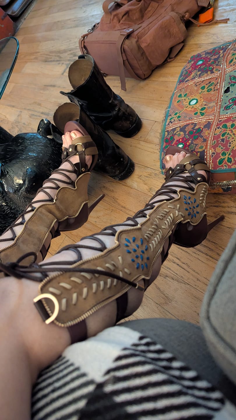 Customer photo review of SHAI-PLUMMULTI STILETTO SANDAL