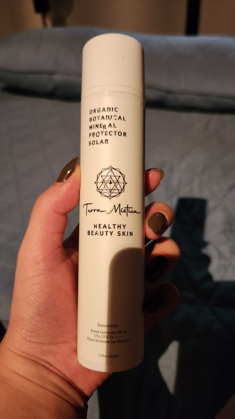 Customer photo review of Organic Mineral Sunscreen - Tinted SPF 50
