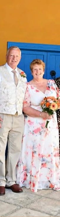 Customer photo review of Isabelle Ivory Orange Float Sleeve Maxi Dress