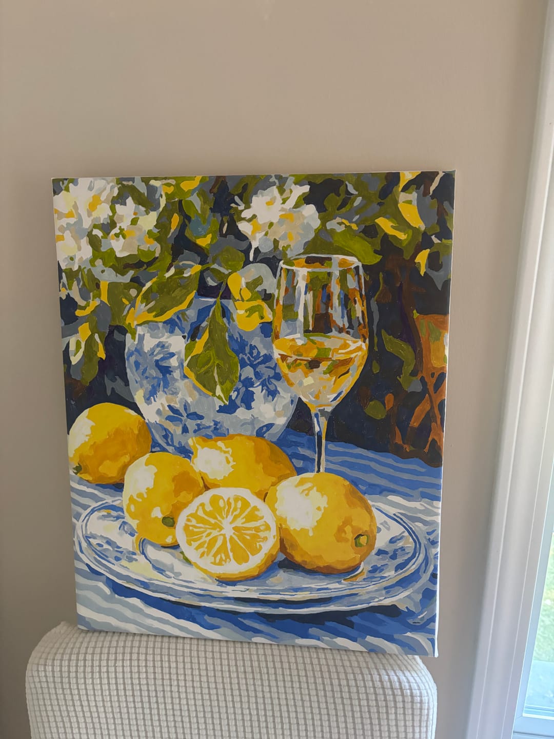 Customer photo review of Lemons and Wine | Paint by Numbers