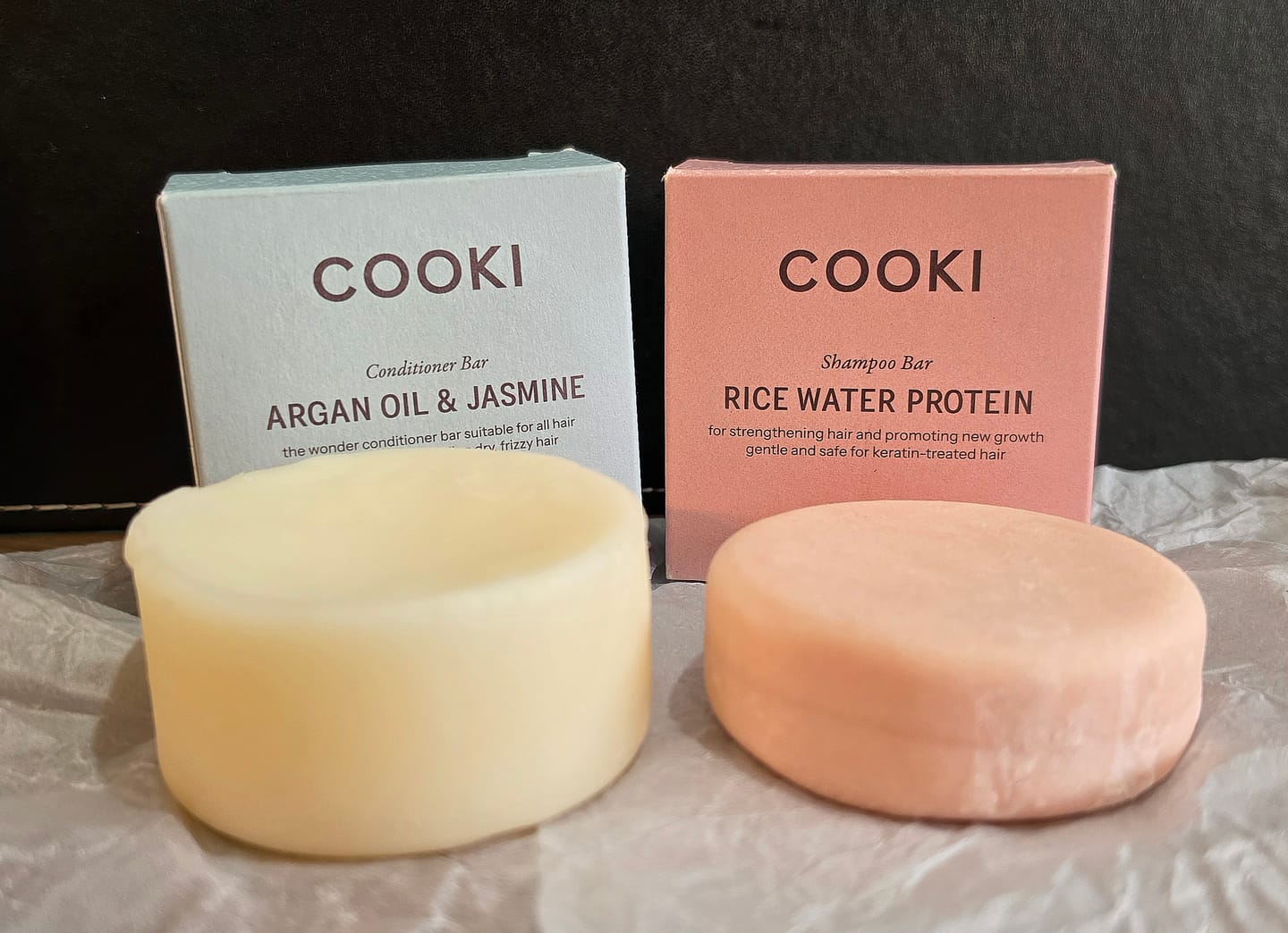 Customer photo review of Argan & Jasmine Conditioner Bar