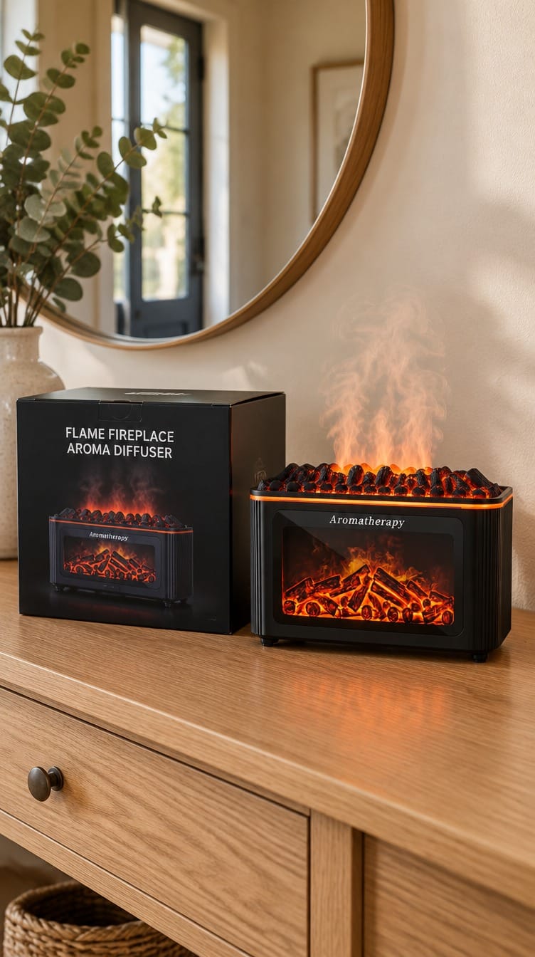 Customer photo review of Humidificador Chimenea Efecto Llama
