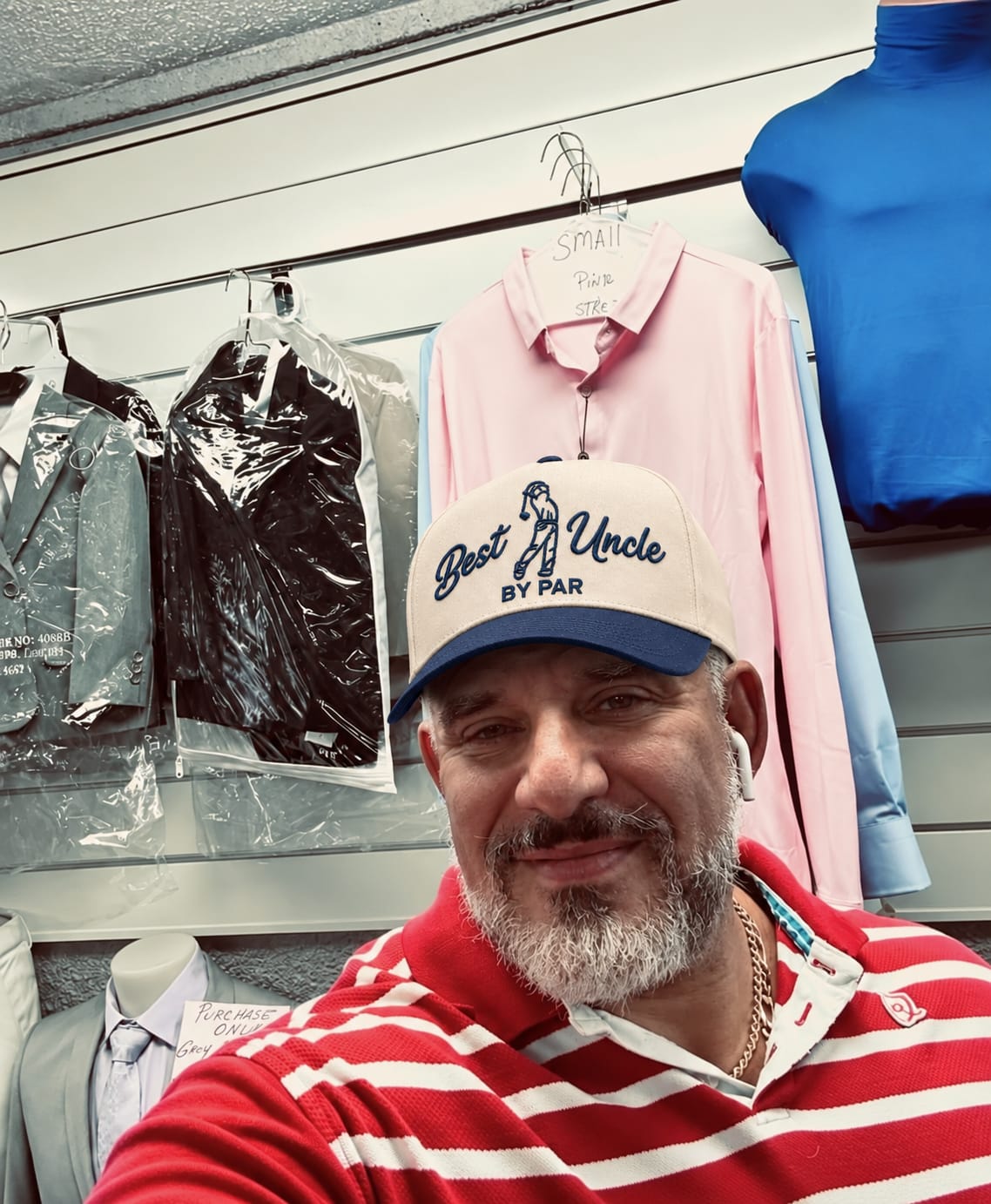 Customer photo review of Custom Best Uncle By Par Embroidered Snapback Hat – Funny Uncle Golf Gift
