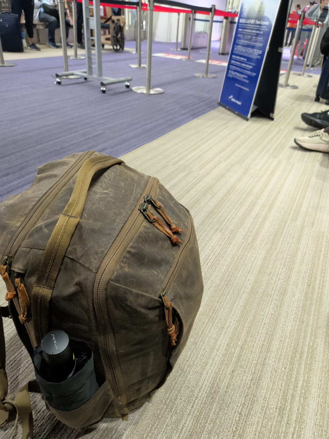Customer photo review of CIVIC Travel Bag - Waxed Canvas
