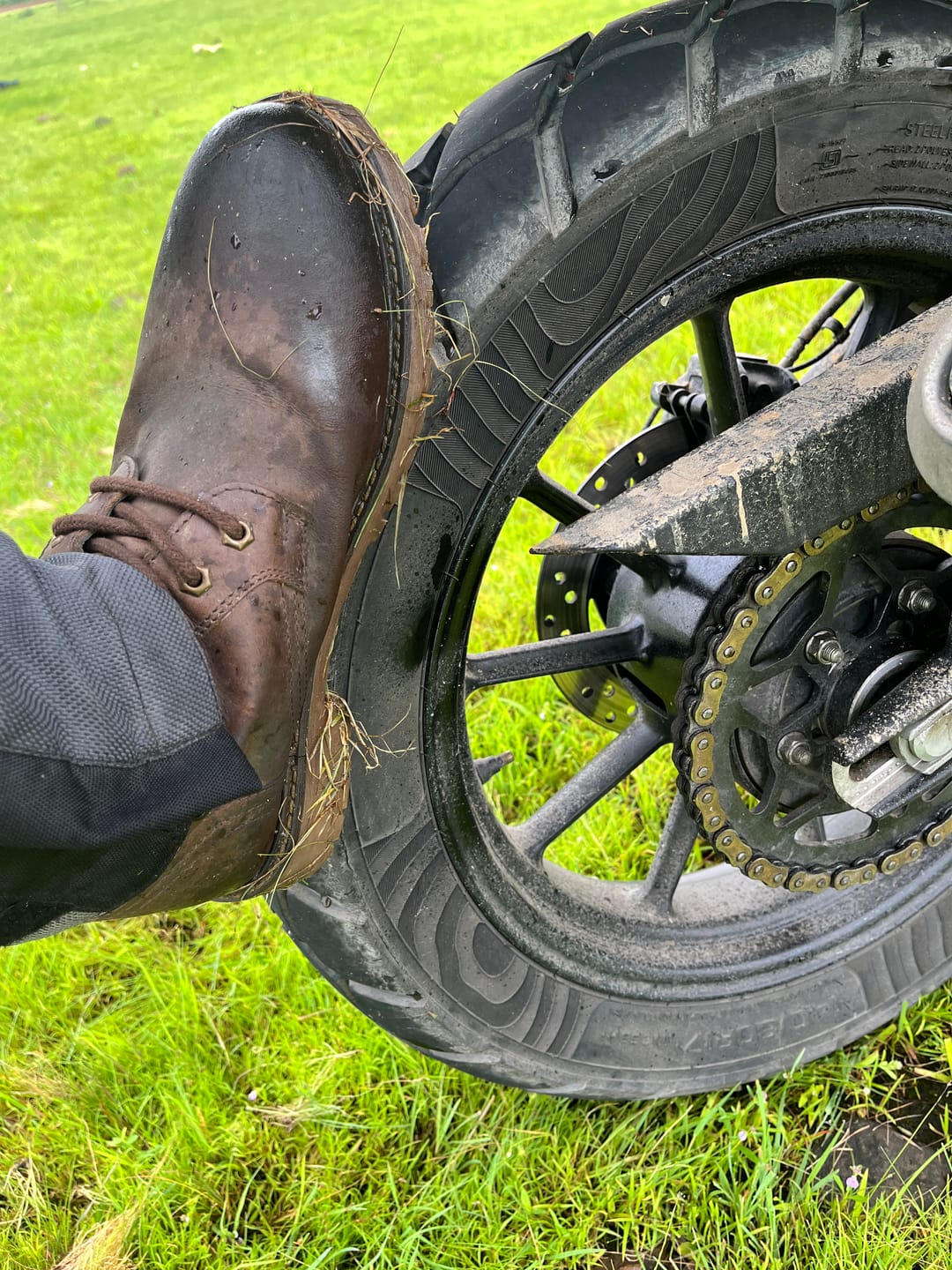 Customer photo review of boots derby rusty wrangler
