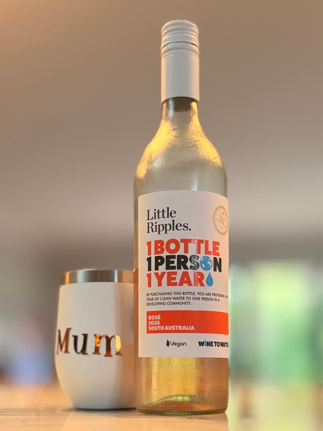Customer photo review of Zero Sugar Rosé – Vegan Australian Wine | 6 Pack