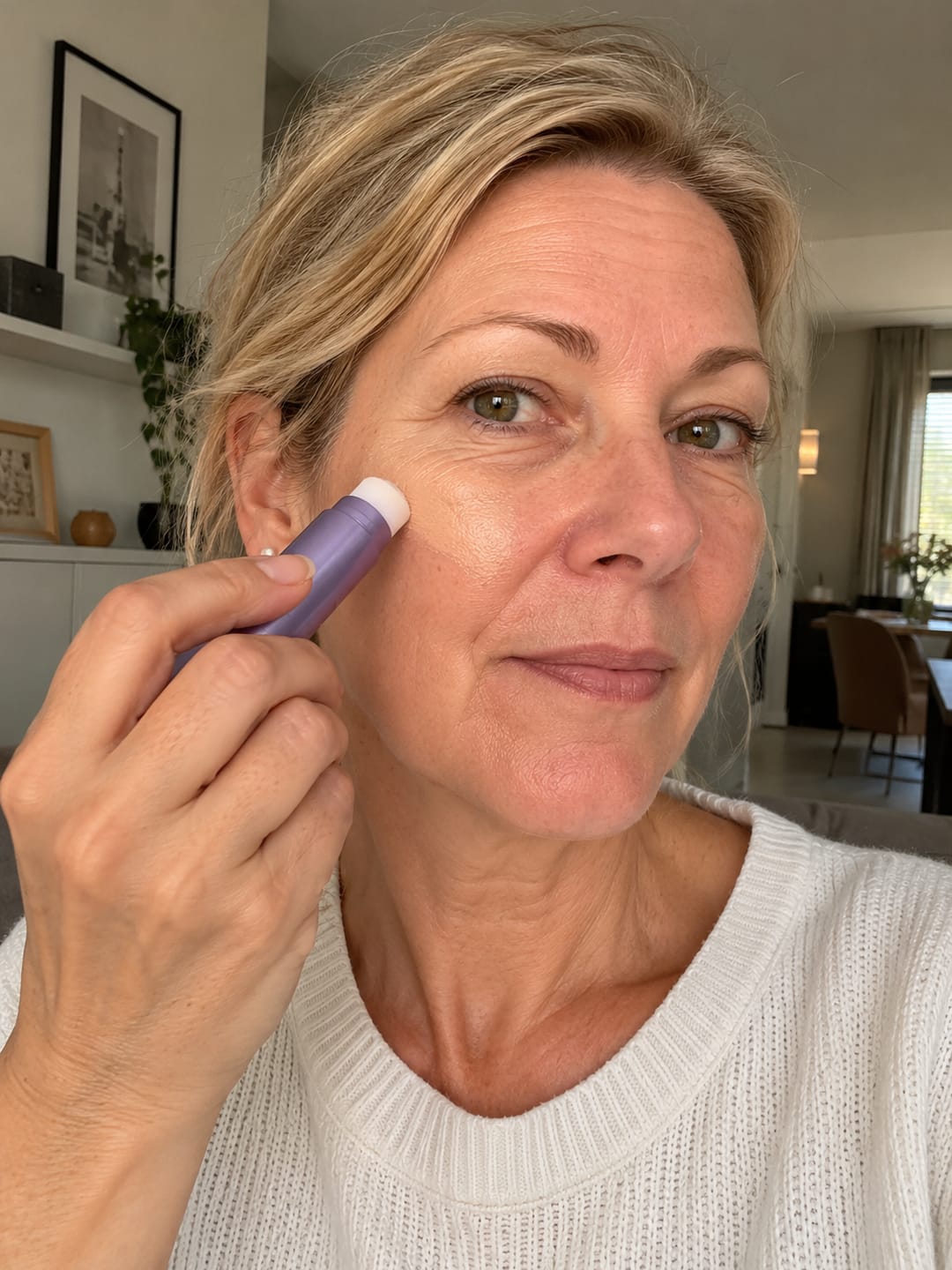 Customer photo review of Changing Foundation Stick – The stick that makes mature skin glow again