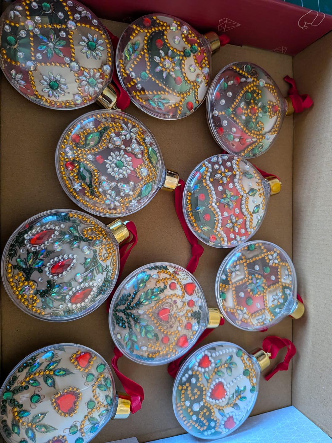 Customer photo review of Baubles Crystal Art Hanging Decoration Kit x 10