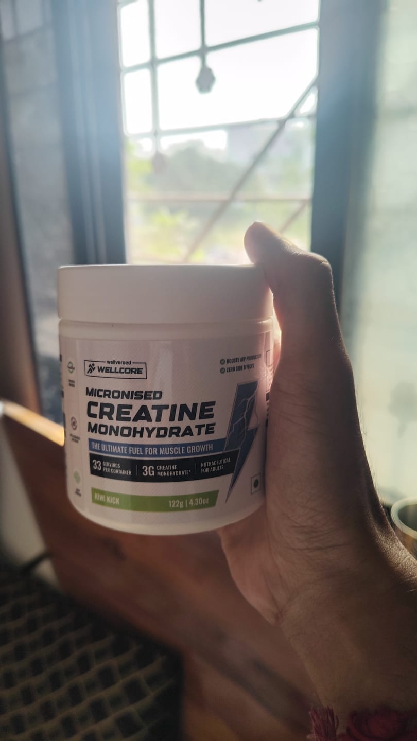 Customer photo review of Wellcore - Pure Micronised Creatine Monohydrate | Kiwi Kick (122g, 33 servings)