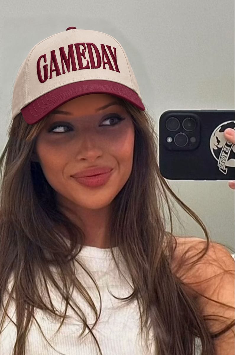 Customer photo review of Custom Embroidered Gameday Snapback Hat – Football Mom Team Cap