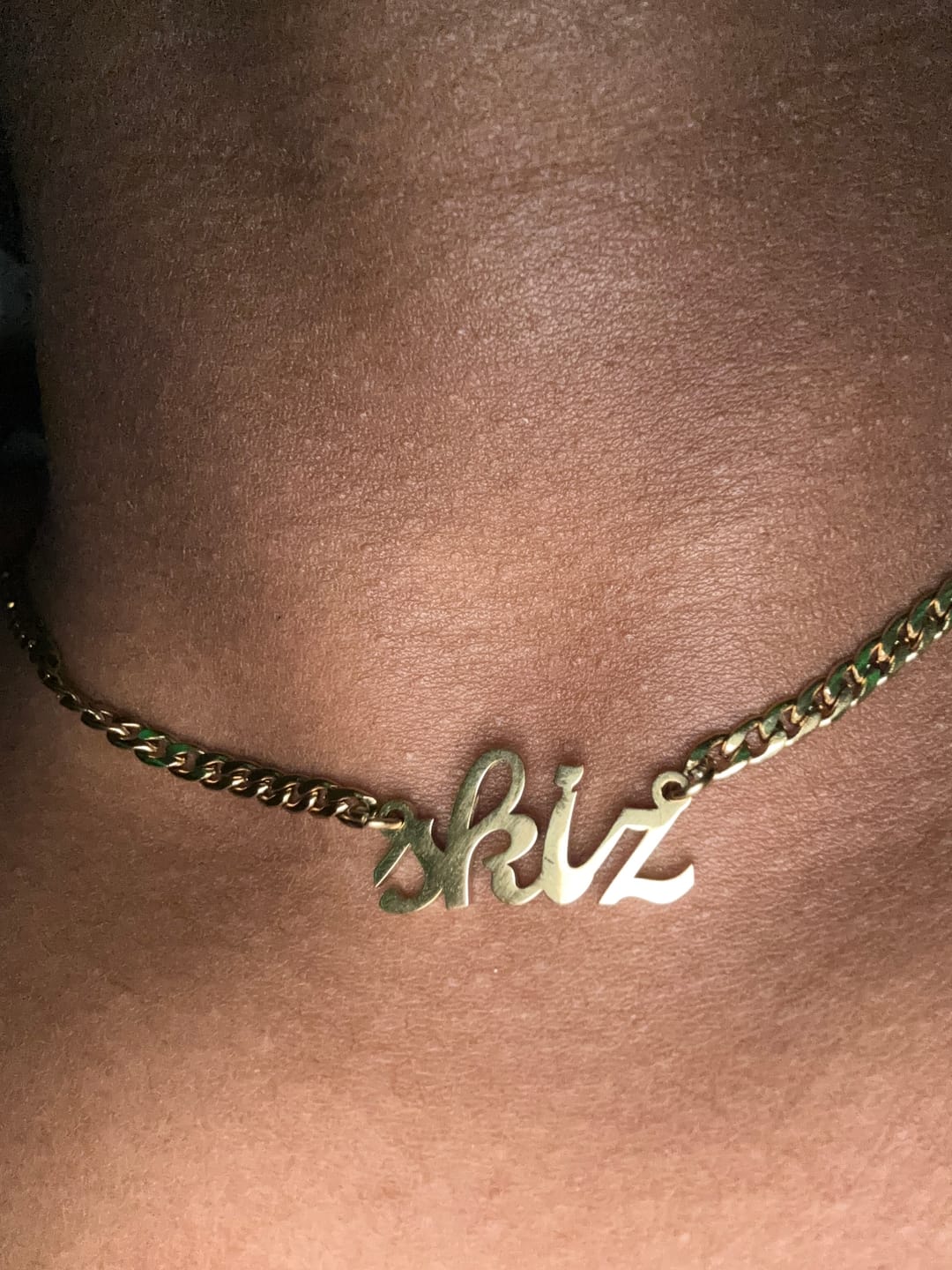 Customer photo review of Custom Name Necklace w/ Cuban Chain