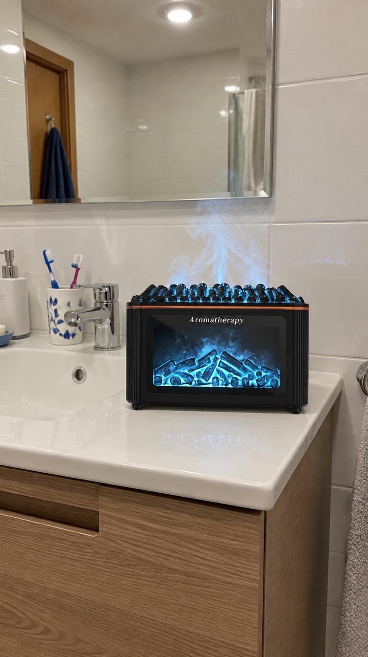 Customer photo review of Humidificador Chimenea Efecto Llama
