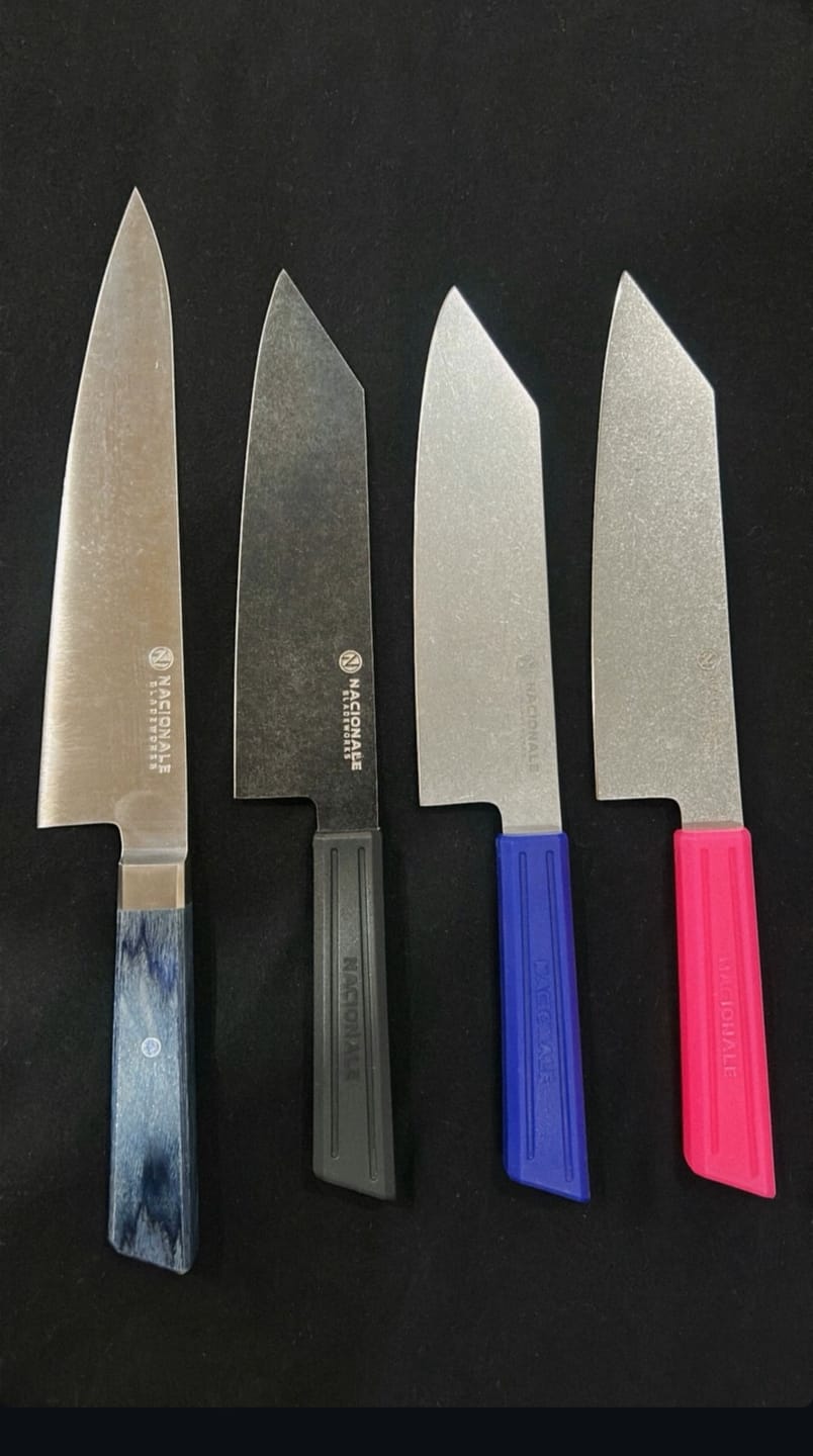 Customer photo review of 180mm Bunka. AUS8 Stainless. Recycled Plastic Skateboard Material Handle