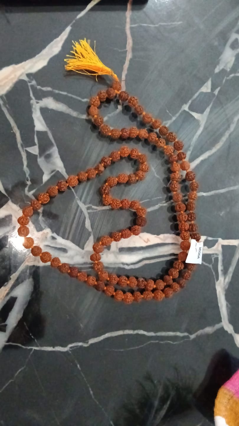 Customer photo review of 5 Mukhi Rudraksha Mala – 100% Original & Lab Certified