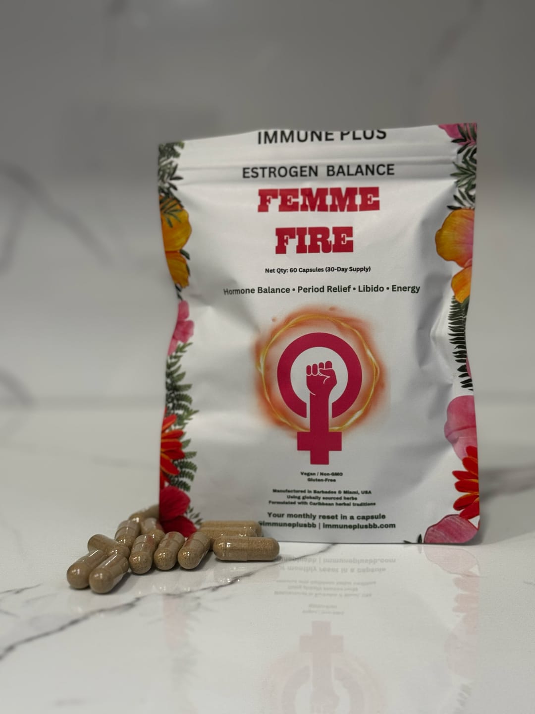 Customer photo review of Femme Fire Women's Herbal Wellness Capsules | Wildcrafted Daily Blend