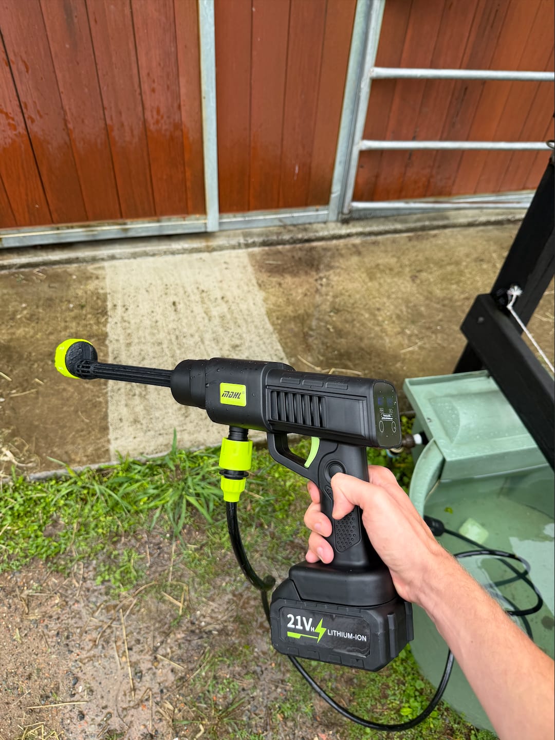 Customer photo review of Orbit Cordless Pressure Washer