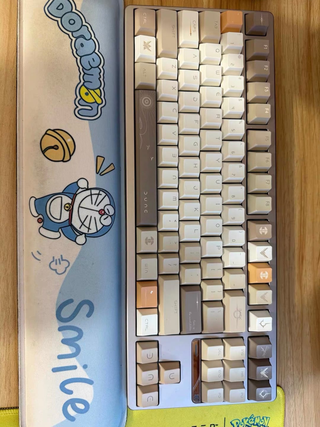 Customer photo review of Dune Keycaps | 142-Key Thick PBT Keycap Set