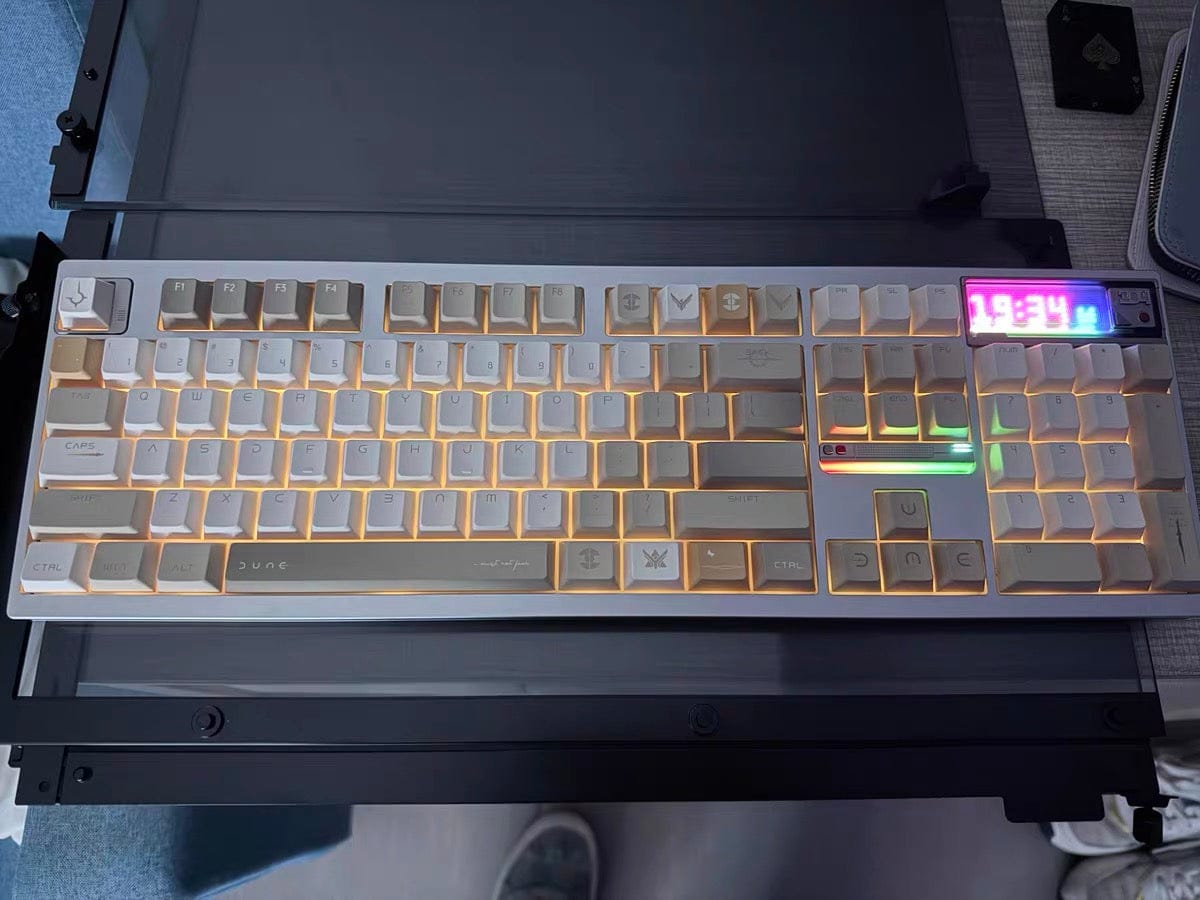 Customer photo review of Dune Keycaps | 142-Key Thick PBT Keycap Set