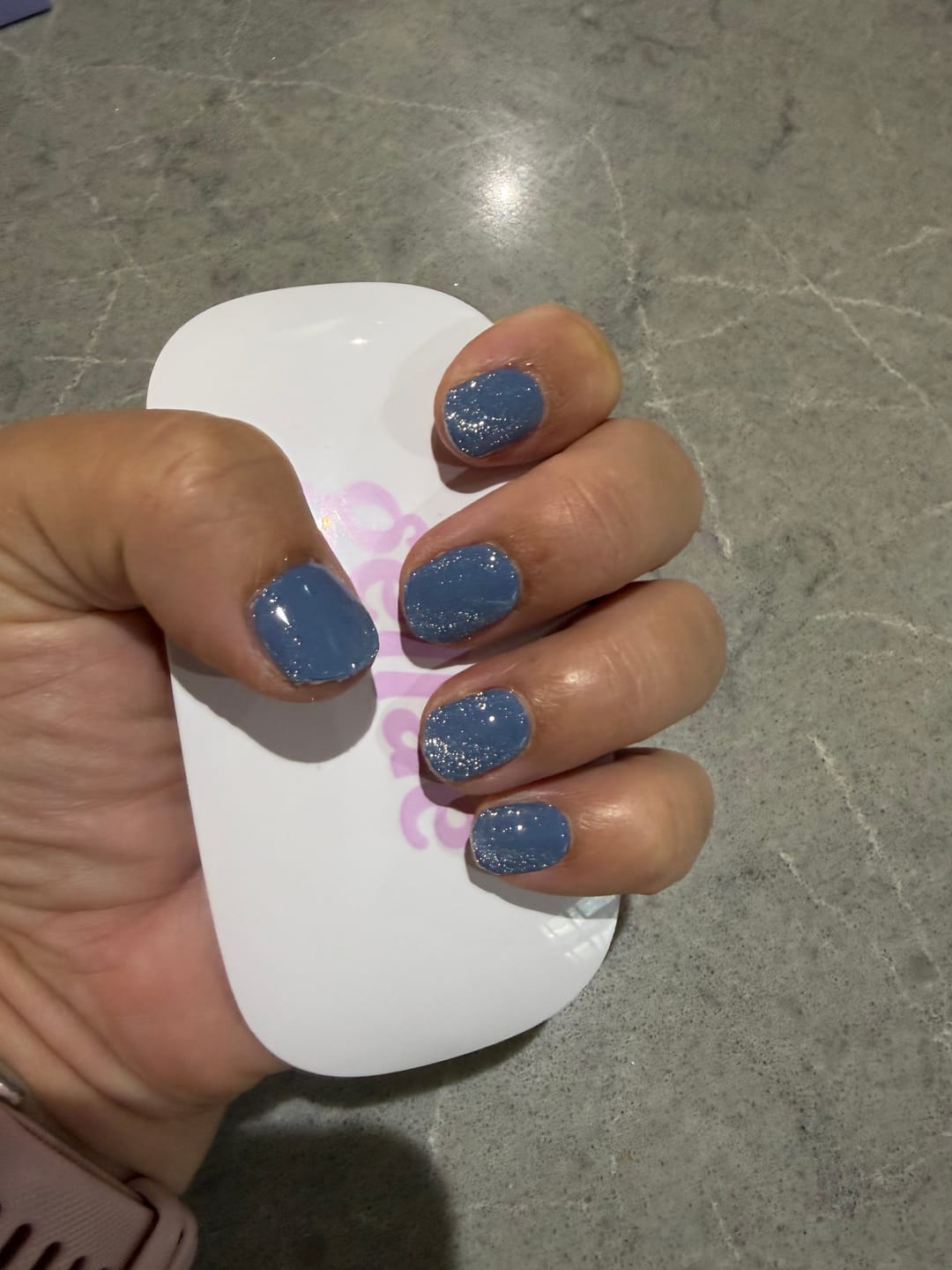 Customer photo review of Blue Moon (Cat Eye Magnetic) DIY Semicured Gel Nail Sticker Kit