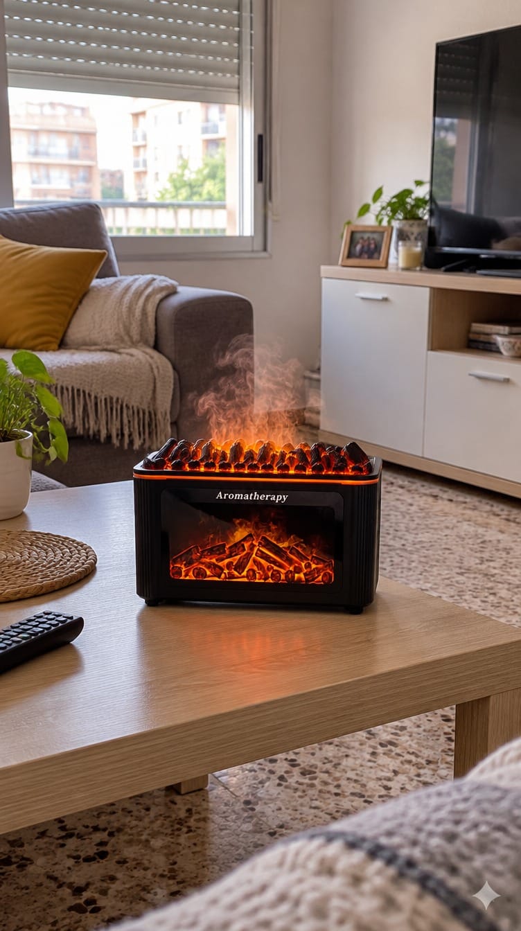 Customer photo review of Humidificador Chimenea Efecto Llama