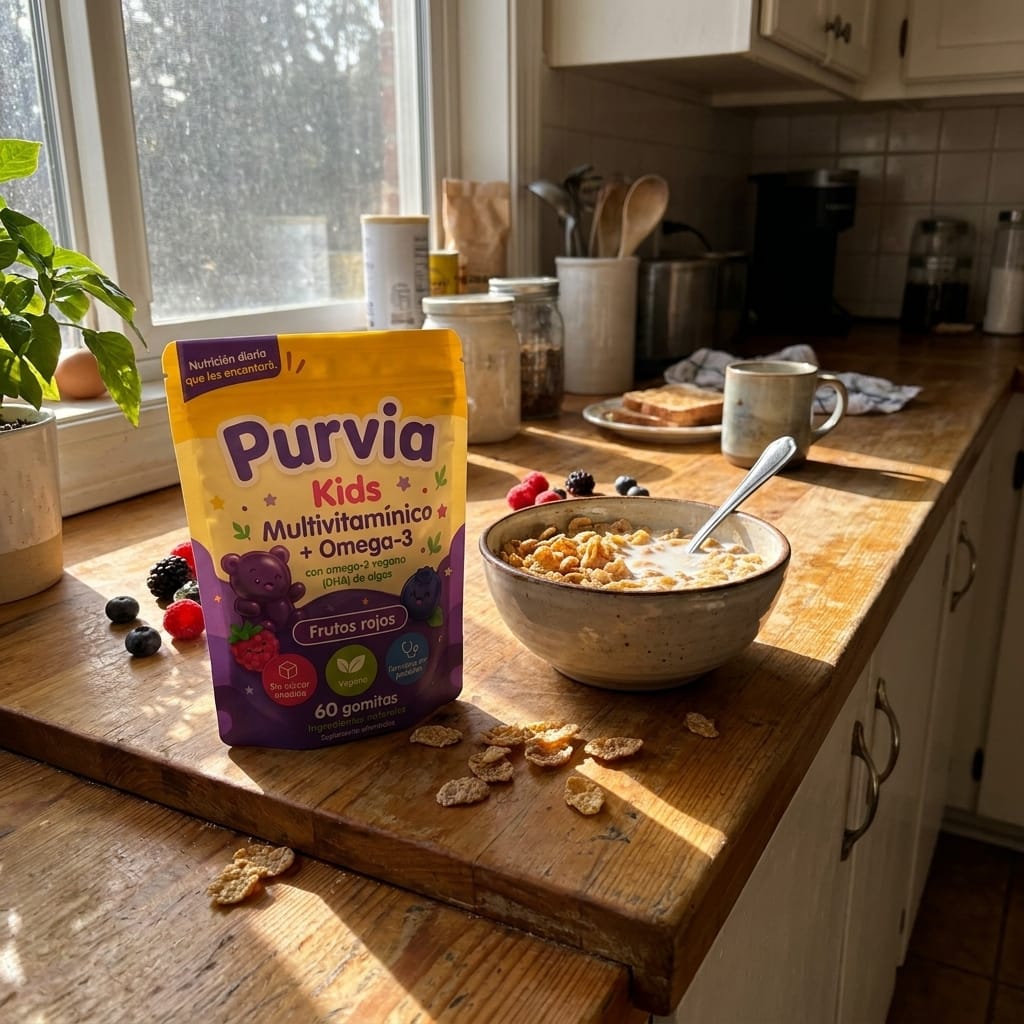 Customer photo review of Purvia Multivitamínico Infantil con Omega-3