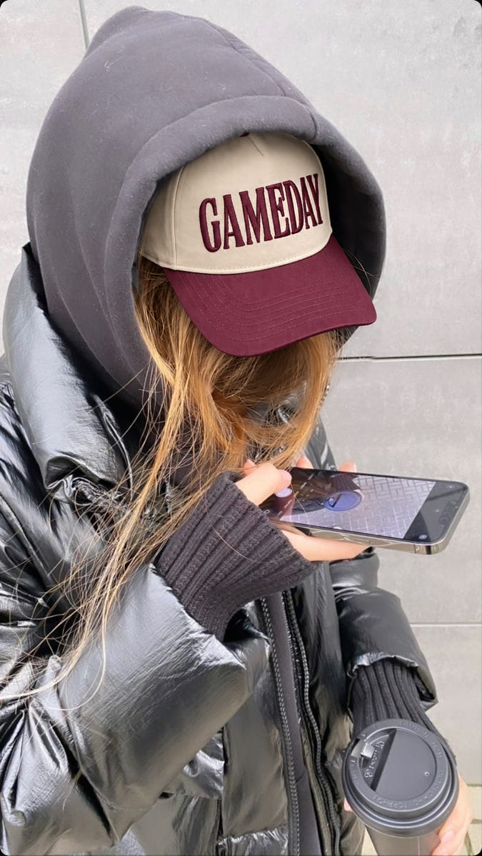 Customer photo review of Custom Embroidered Gameday Snapback Hat – Football Mom Team Cap