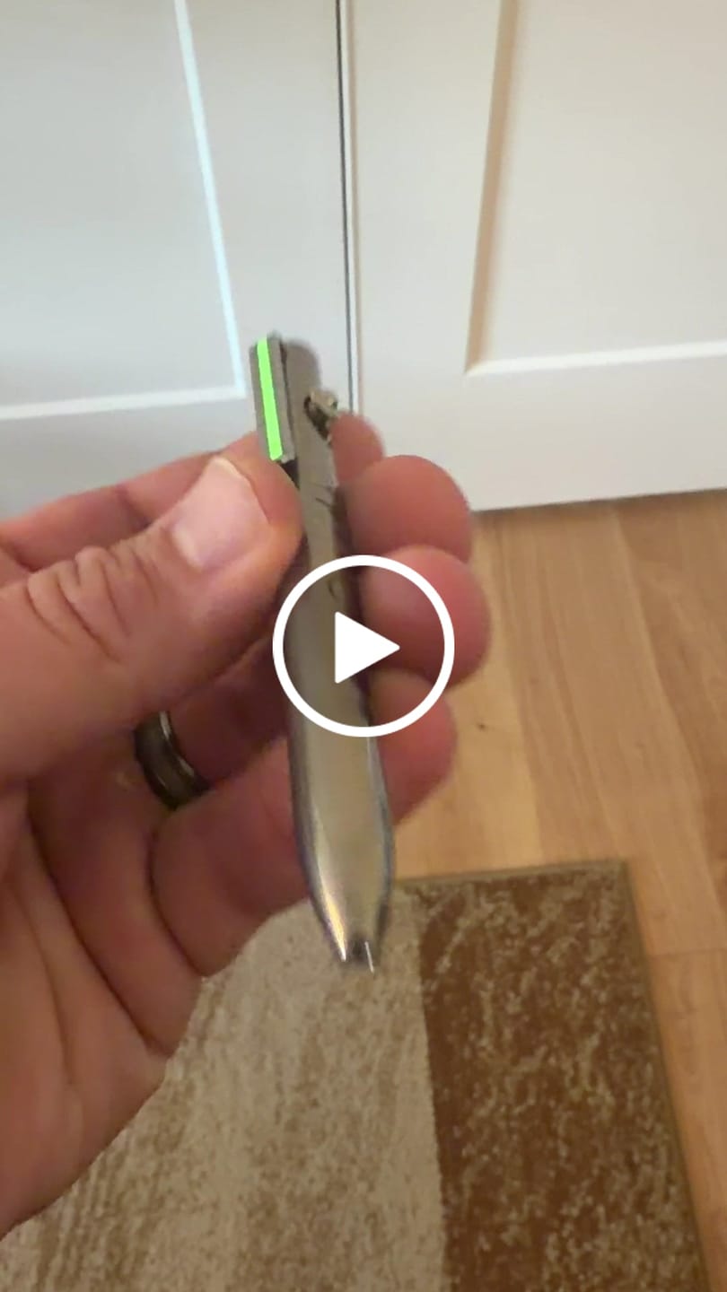 Customer video review of Tactile Turn Roswell Bolt Action Pen - Polished Titanium, UFO Bolt & Green Acrylic Inlay - Seasonal Release - Made in USA