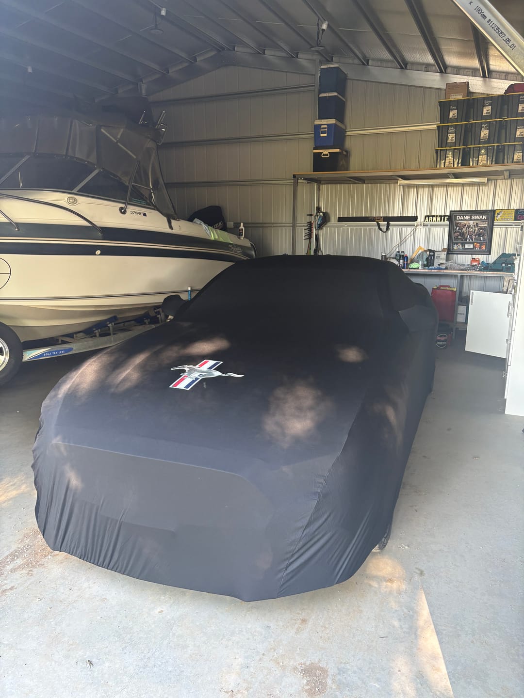 Customer photo review of Mustang Indoor Bespoke Premium Car Covers - Tribar Collection