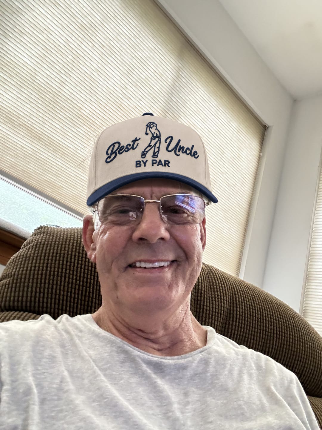 Customer photo review of Custom Best Uncle By Par Embroidered Snapback Hat – Funny Uncle Golf Gift