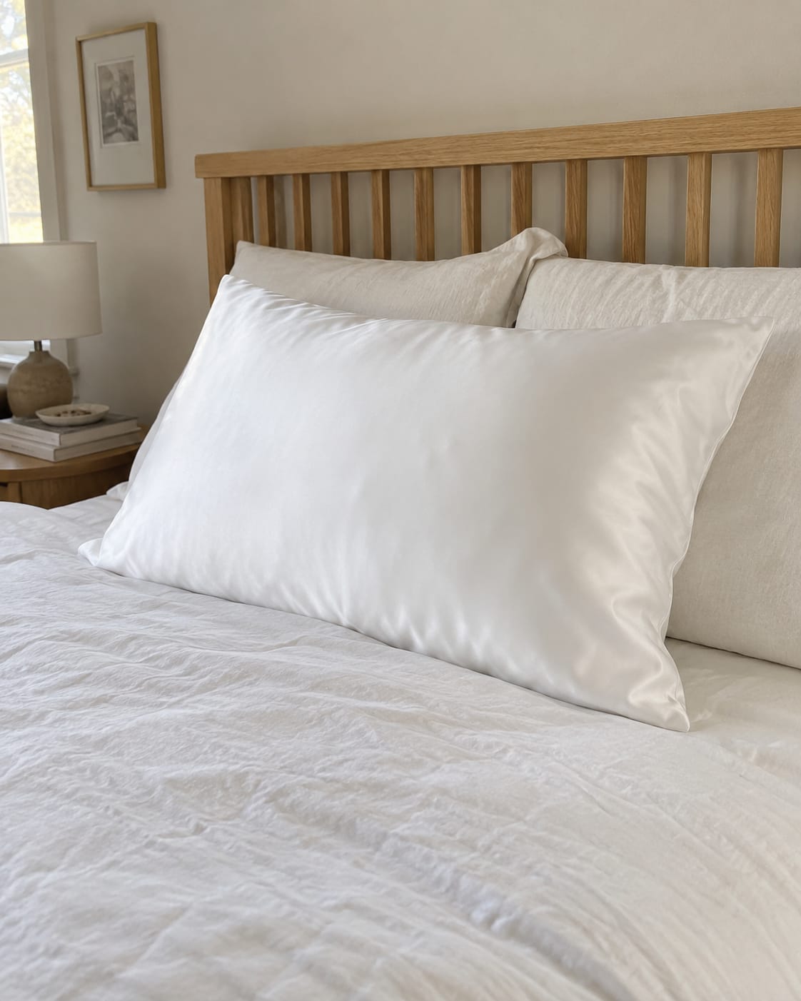 Customer photo review of Mulberry Silk Pillow Slip for Hair and Skin