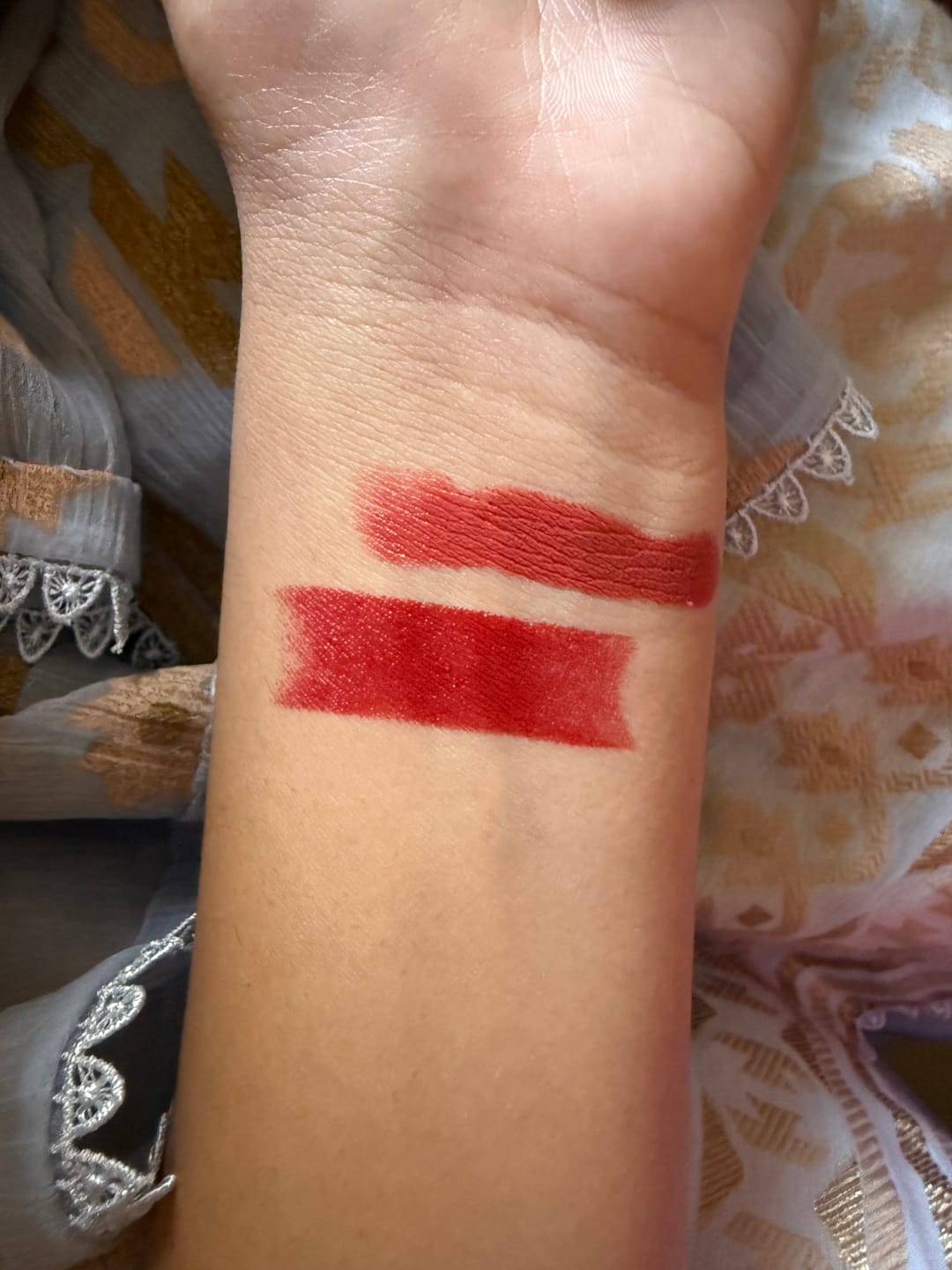 Customer photo review of O.TWO.O HAUTE HYDRATING SATIN LIPSTICK