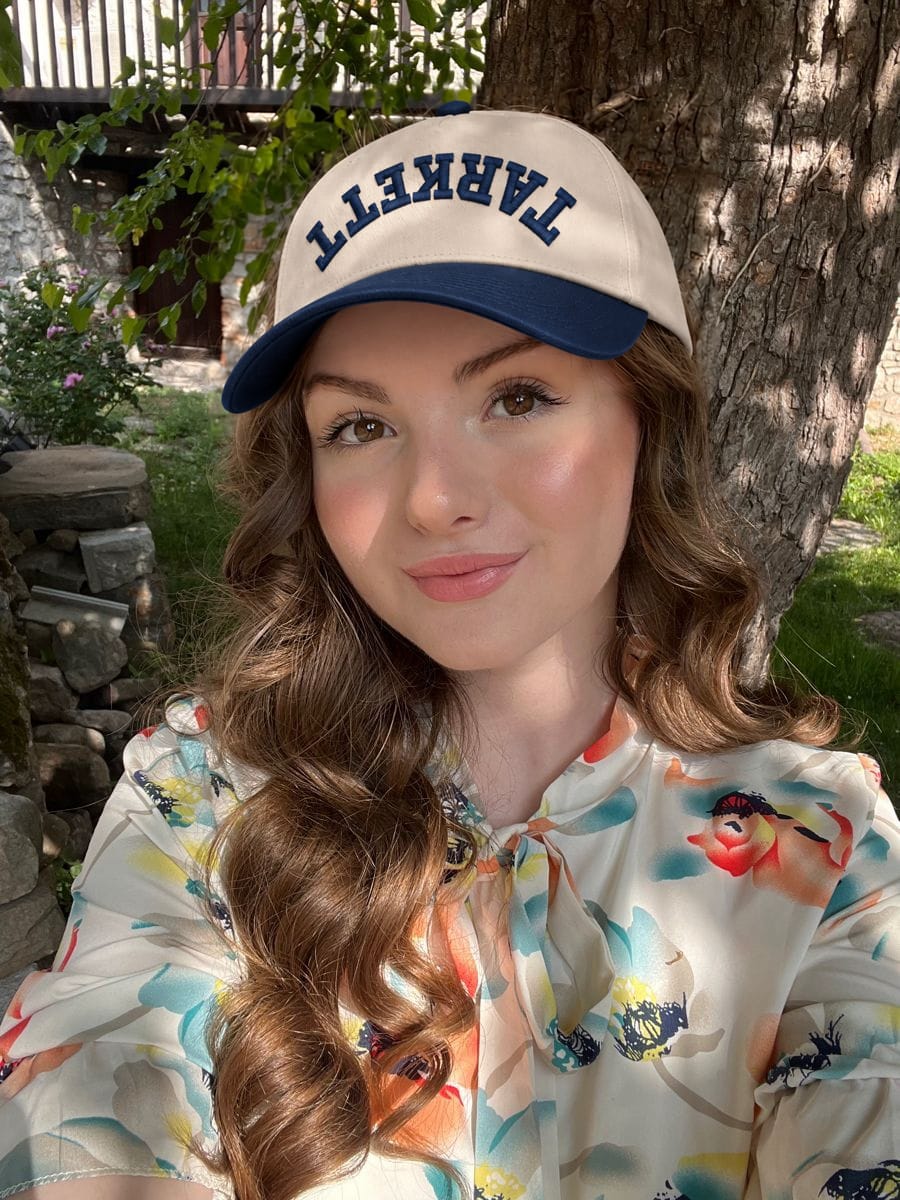 Customer photo review of Upside Down Text Snapback Hat – Custom Embroidered Cap