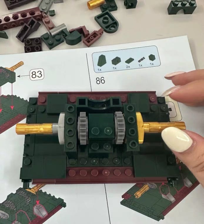 Customer photo review of Mechanical Printing Press Building Block Kit (Set KJ052)