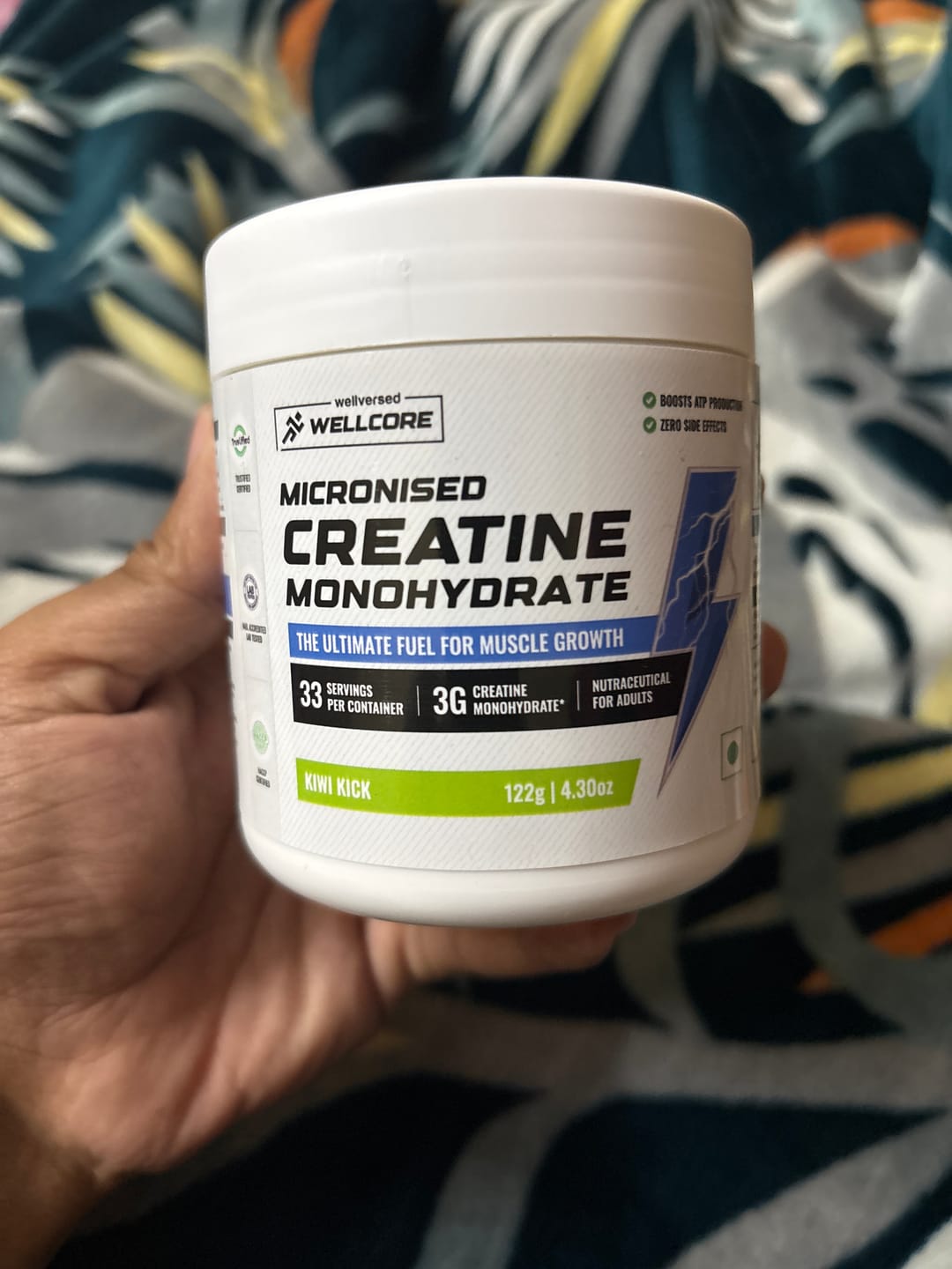Customer photo review of Wellcore - Pure Micronised Creatine Monohydrate | Kiwi Kick (122g, 33 servings)