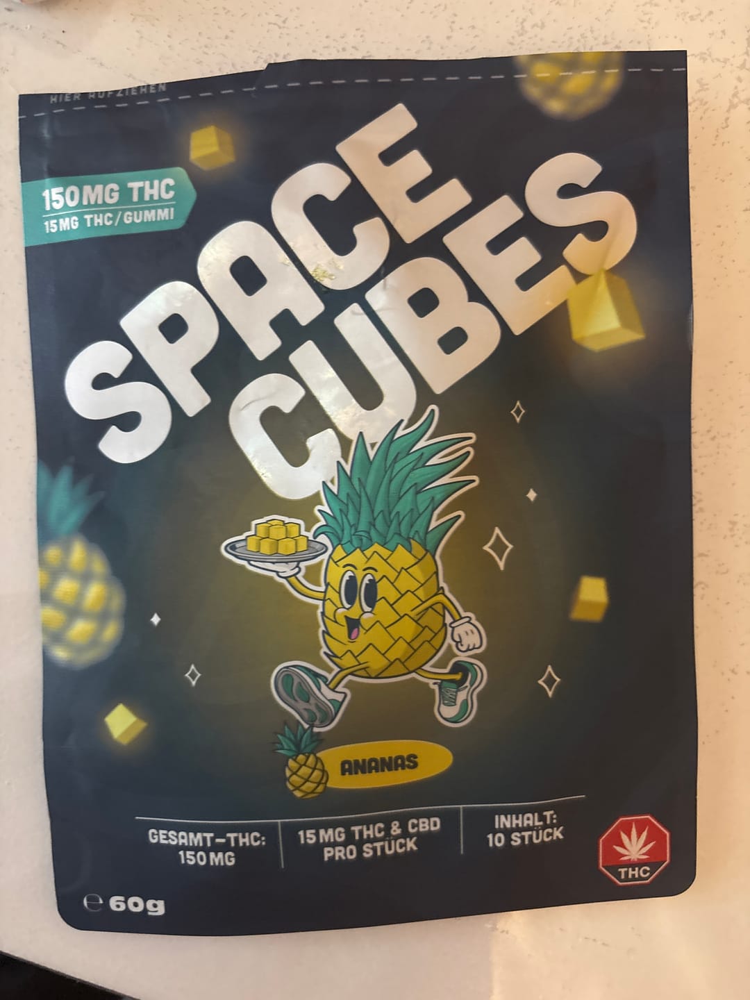 Customer photo review of THC Space Cubes 750mg
