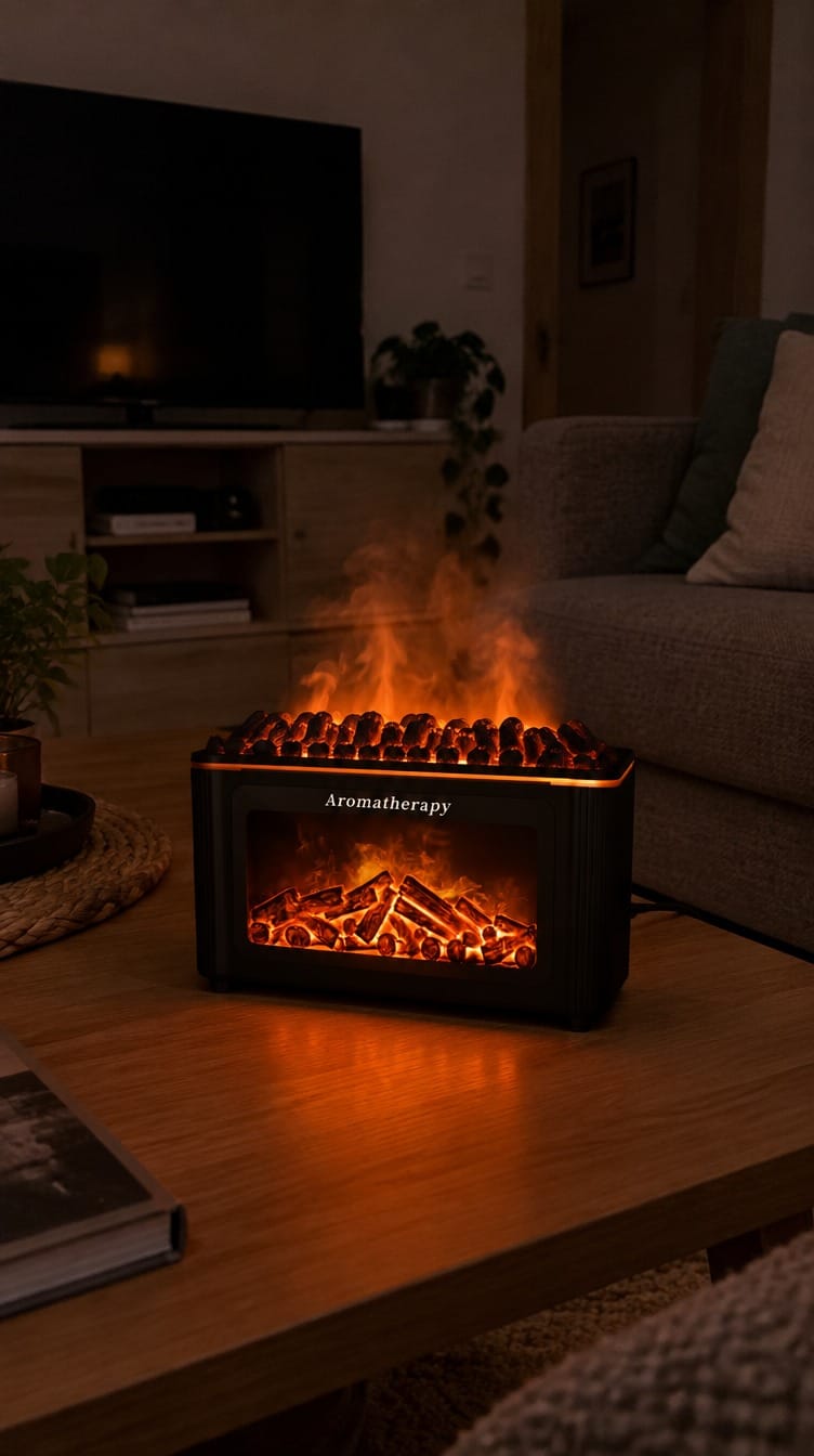 Customer photo review of Humidificador Chimenea Efecto Llama
