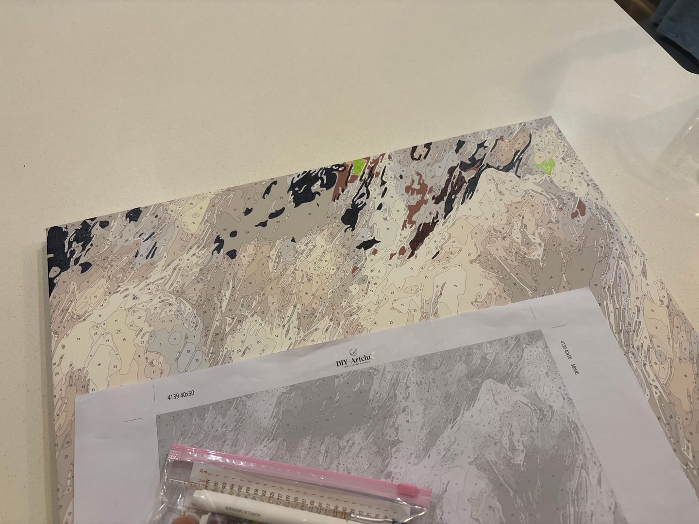 Customer photo review of Two Lovers | Paint by Numbers