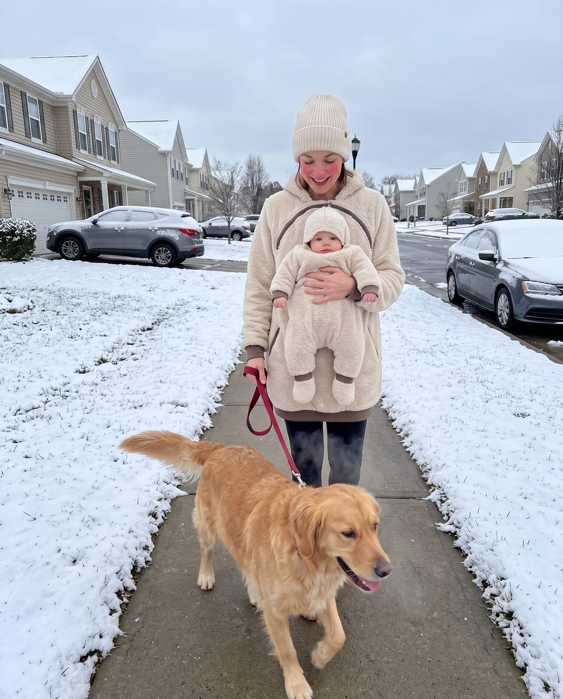 Customer photo review of Pouchie™ – Baby Carrier Hoodie