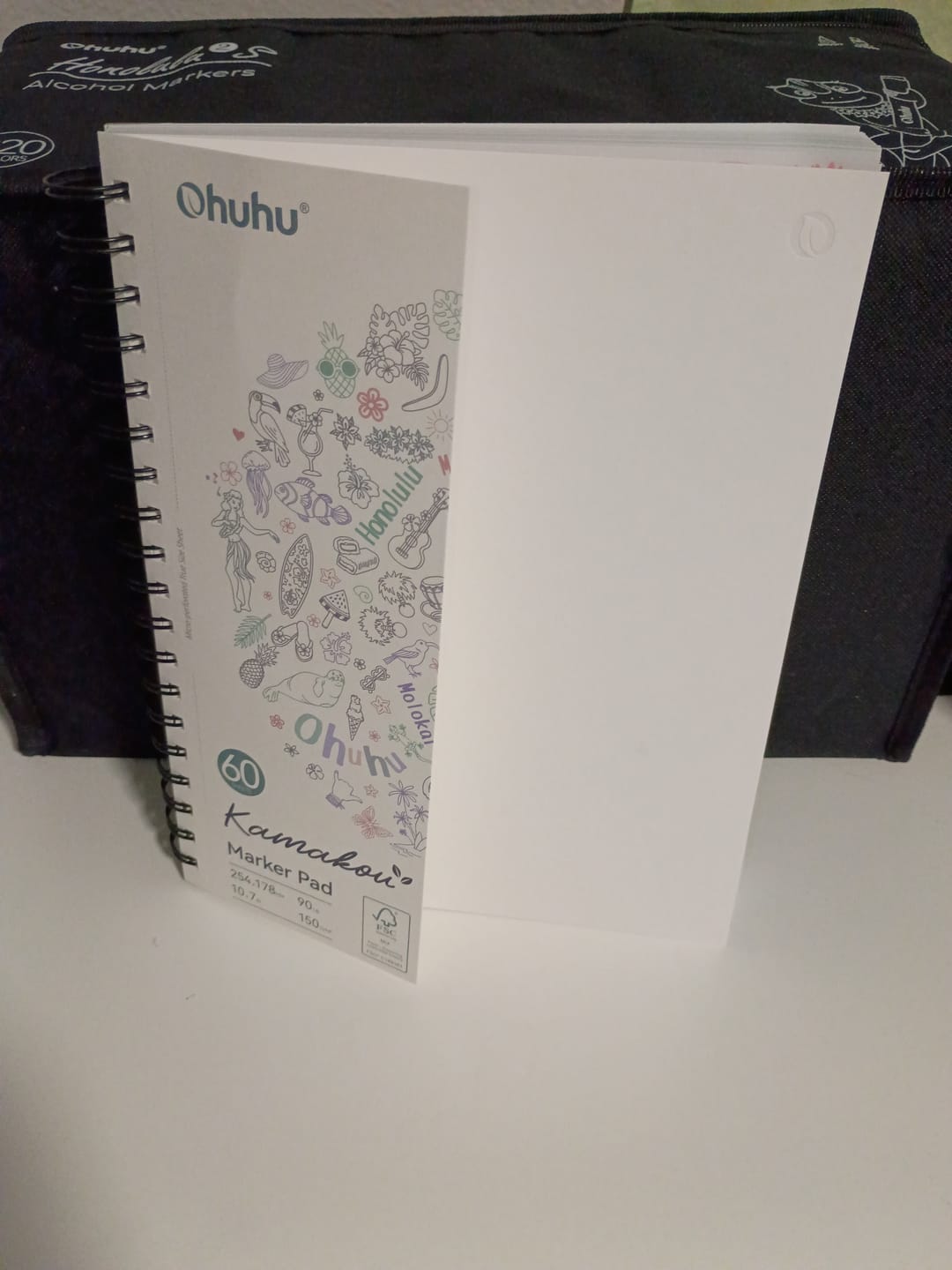 Customer photo review of Ohuhu Bleedproof Double-Sided Marker Pad, Spiral-Bound