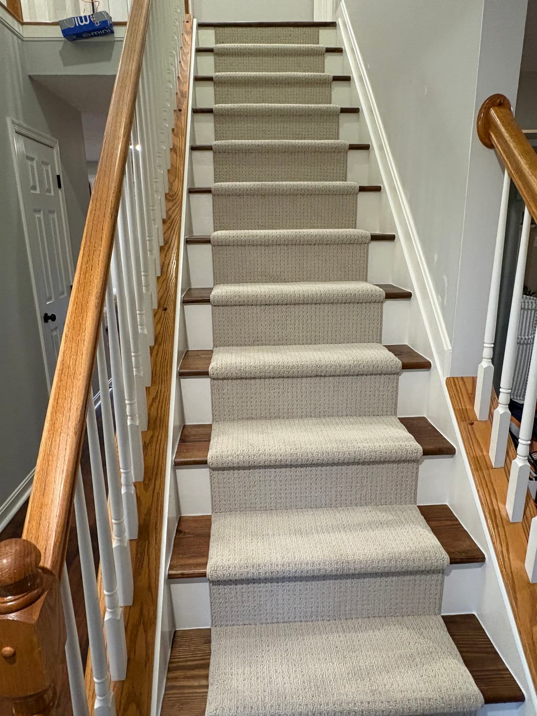 Customer photo review of Anderson Tuftex San Lucas Natural Stair Runner
