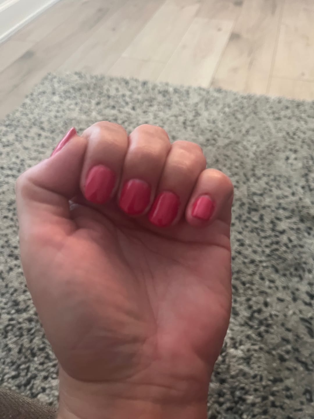 Customer photo review of Rose Red Dipping Powder