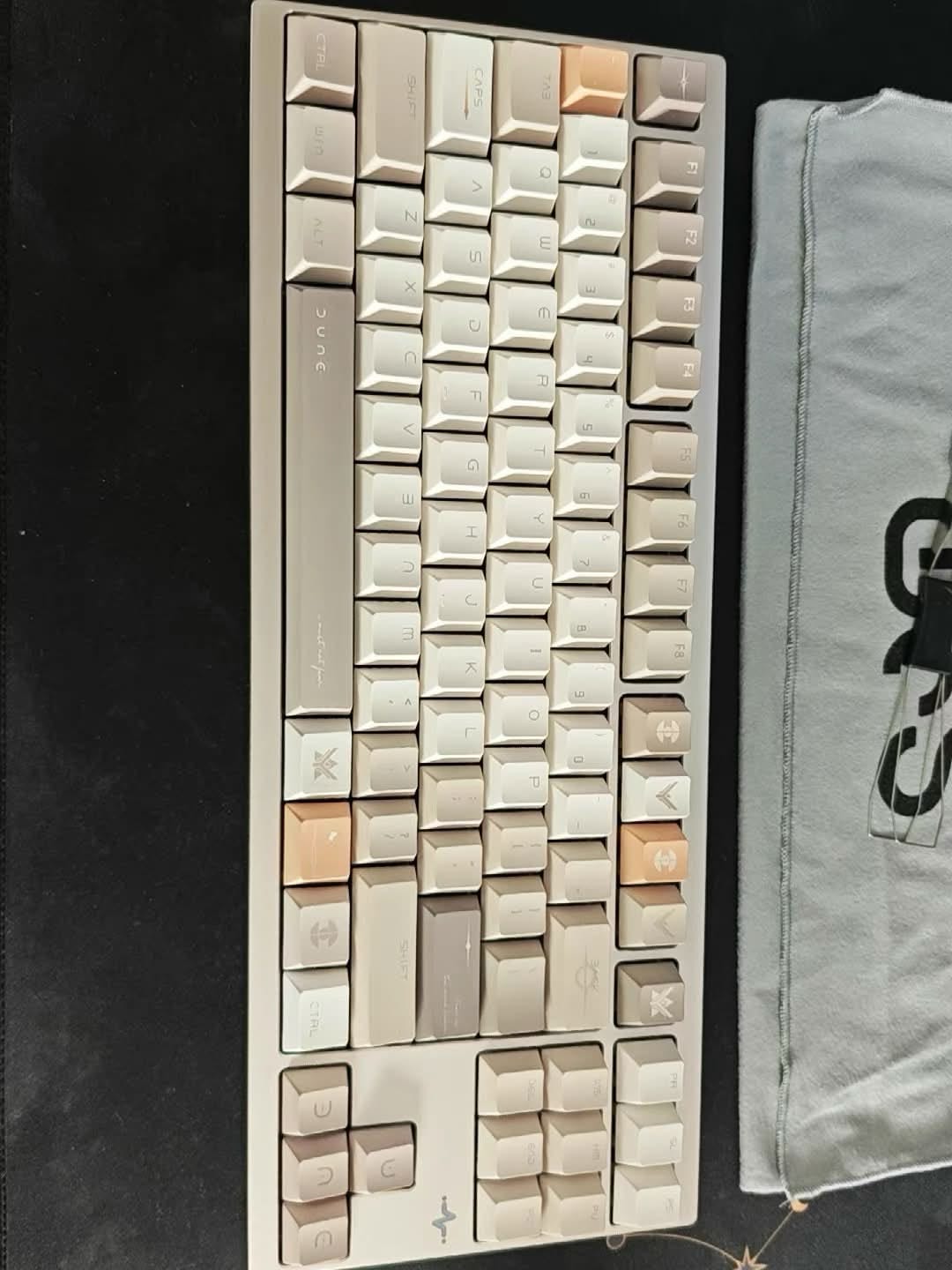Customer photo review of Dune Keycaps | 142-Key Thick PBT Keycap Set