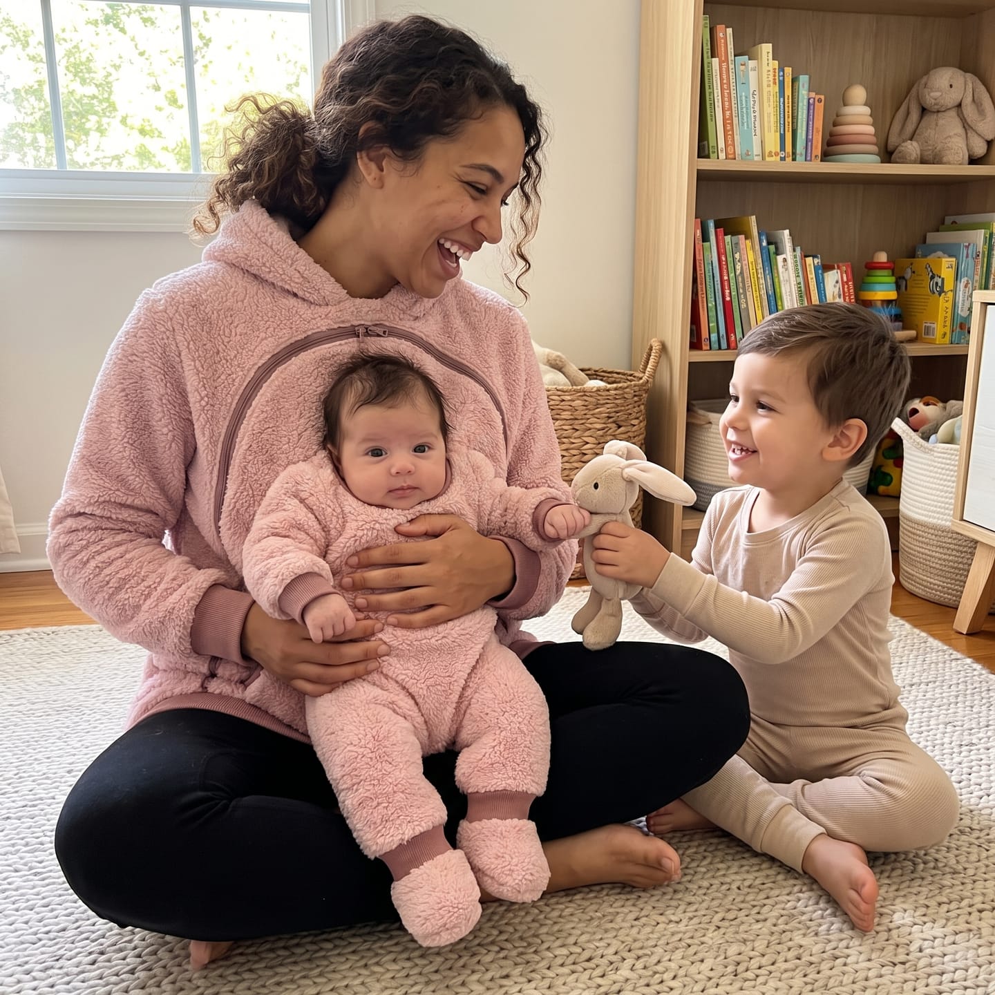 Customer photo review of Pouchie™ – Baby Carrier Hoodie