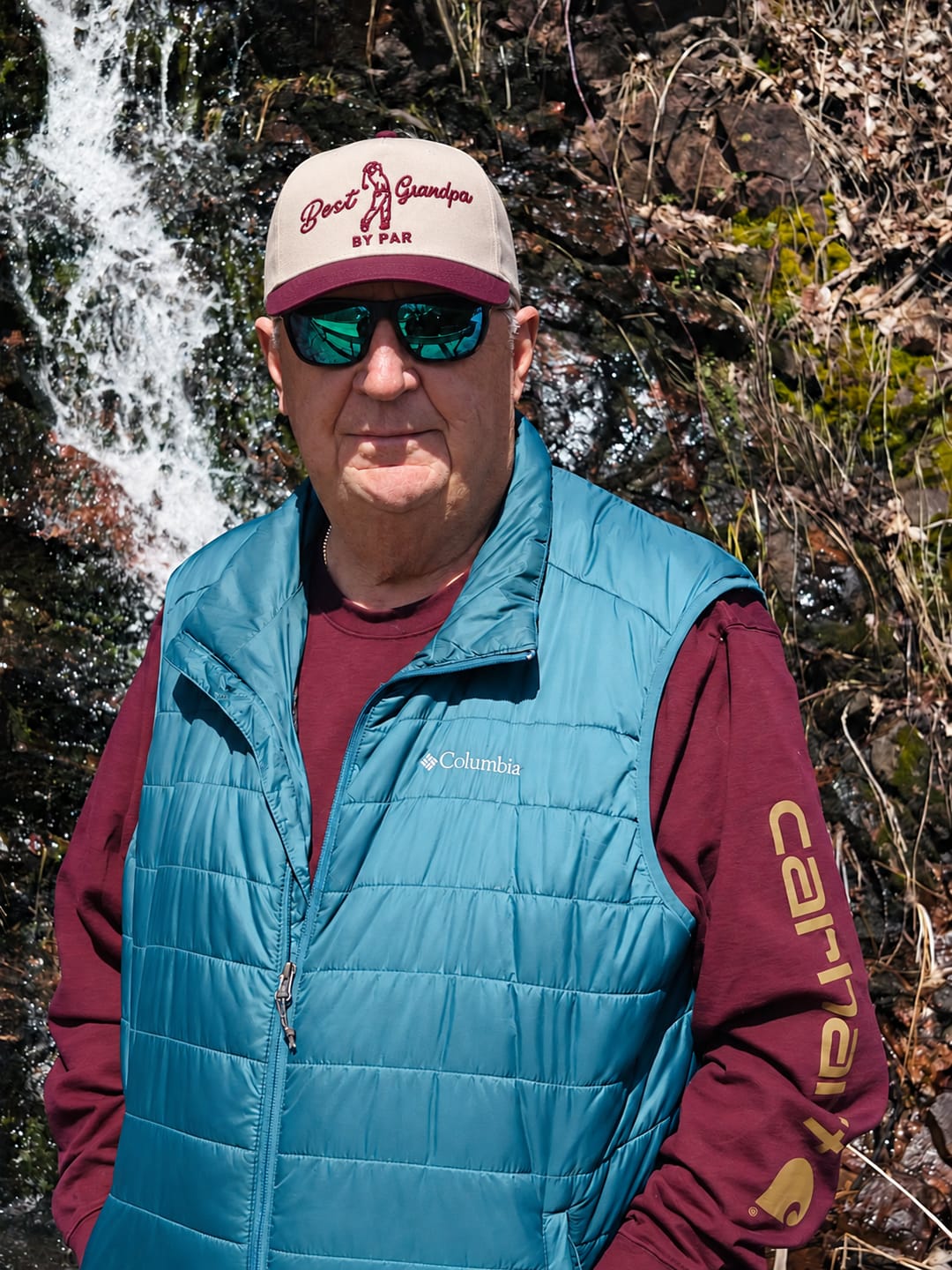 Customer photo review of Best Grandpa By Par Embroidered Snapback Hat – Funny Golf Gift for Grandpa